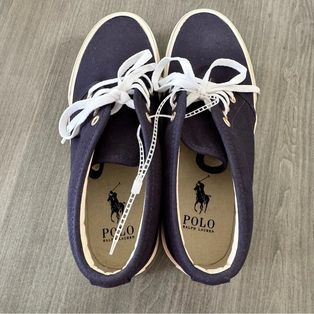 Polo Ralph Lauren Men Blue Keaton Chukka Boot canvas Sneakers size 7.5 NWT